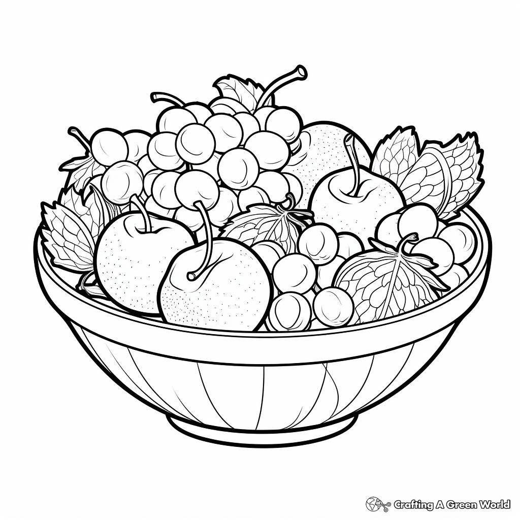 Fruit basket coloring pages