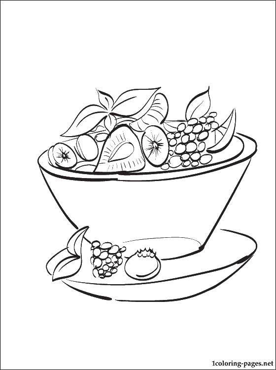 Online coloring pages coloring page a bowl of fit fit download print coloring page