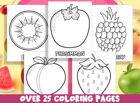 Fruit coloring pages printable fruit coloring pages for preschool prek and kindergarten children