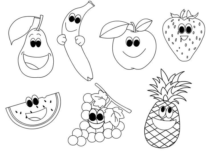 Free printable fruit coloring pages for kids fruit coloring pages happy fruit free coloring pages