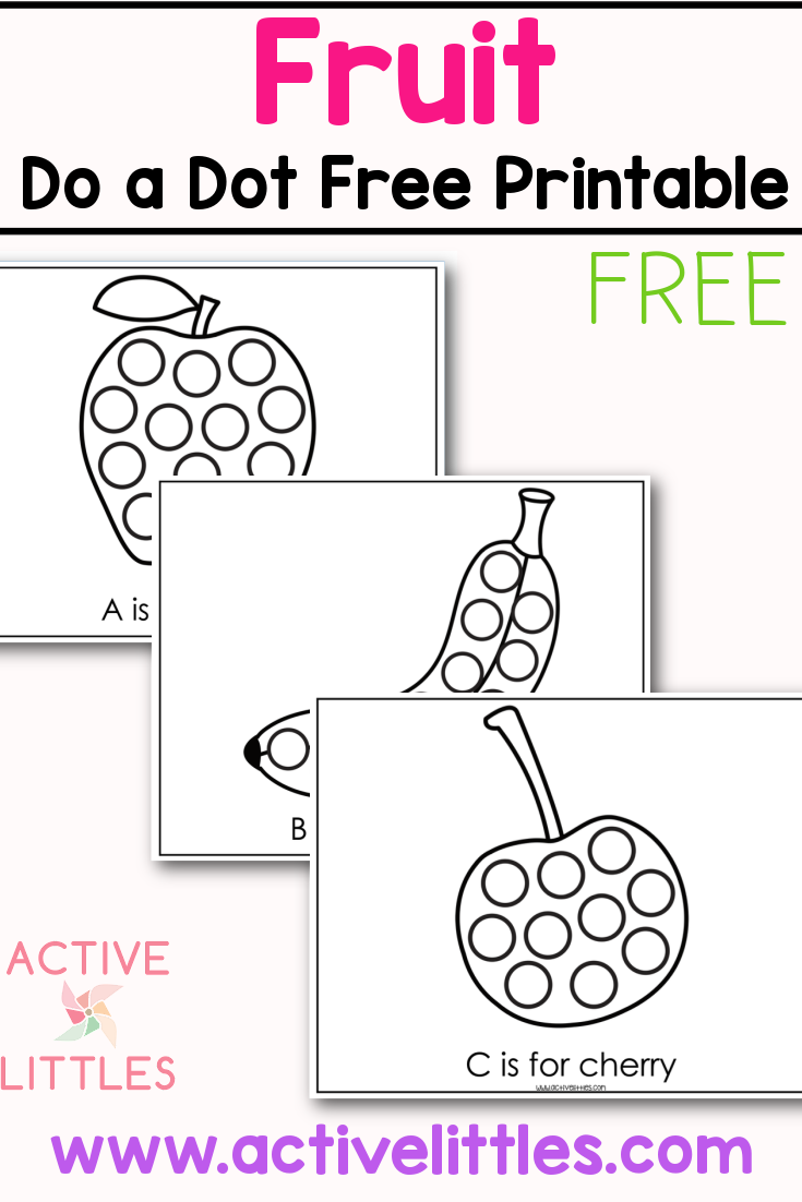 Free fruit do a dot printable