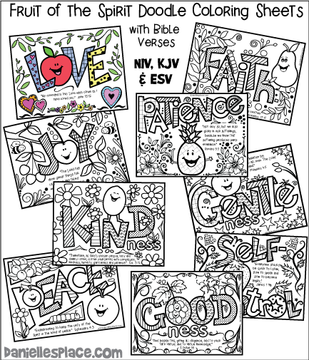 Fruit of the spirit coloring sheets