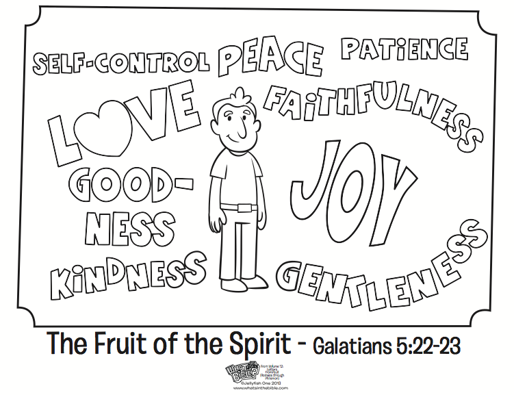 The fruit of the spirit coloring page