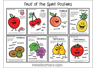 Fruit of the spirit poster and coloring sheets â kjv