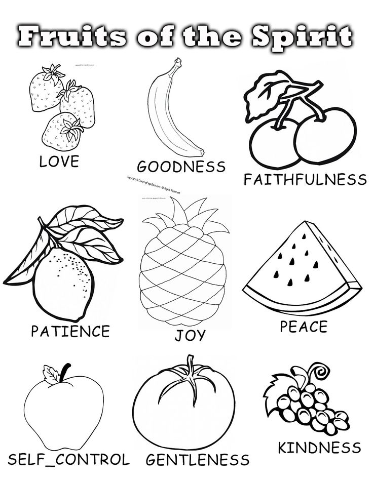 Sunday school coloring pages school coloring pages fruit of the spirit