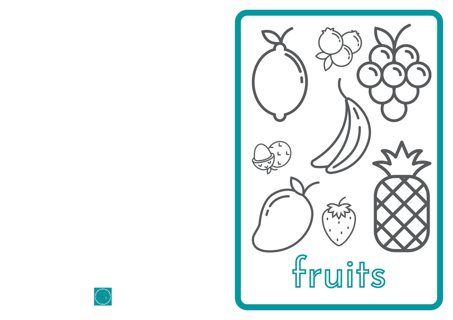 Ecd fruit coloring book â teacha