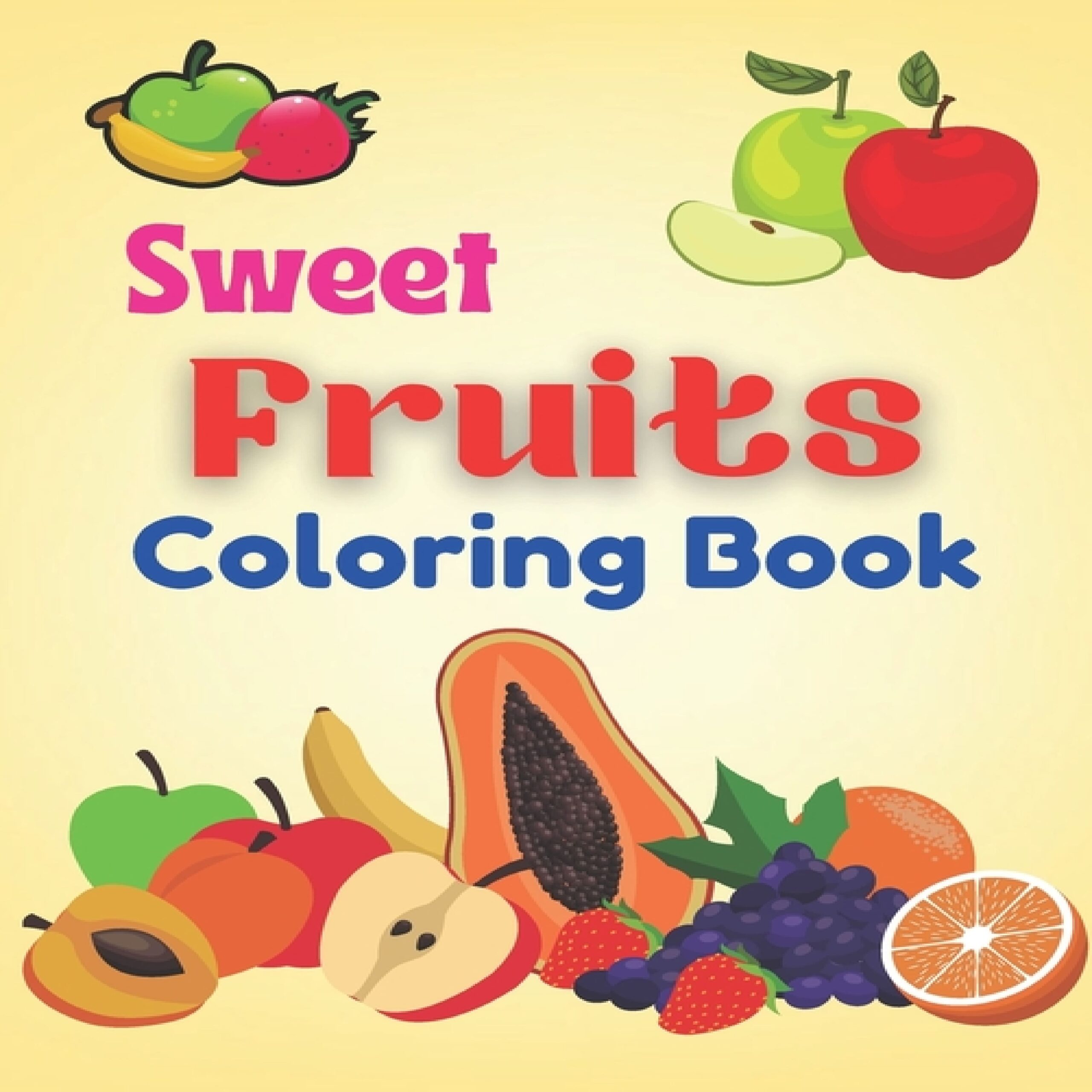 Fruits coloring book easy and fun fruits coloring pages for kids made by teachers