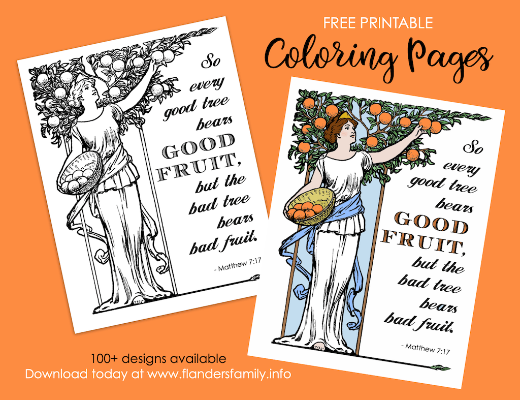 Bearing good fruit coloring page