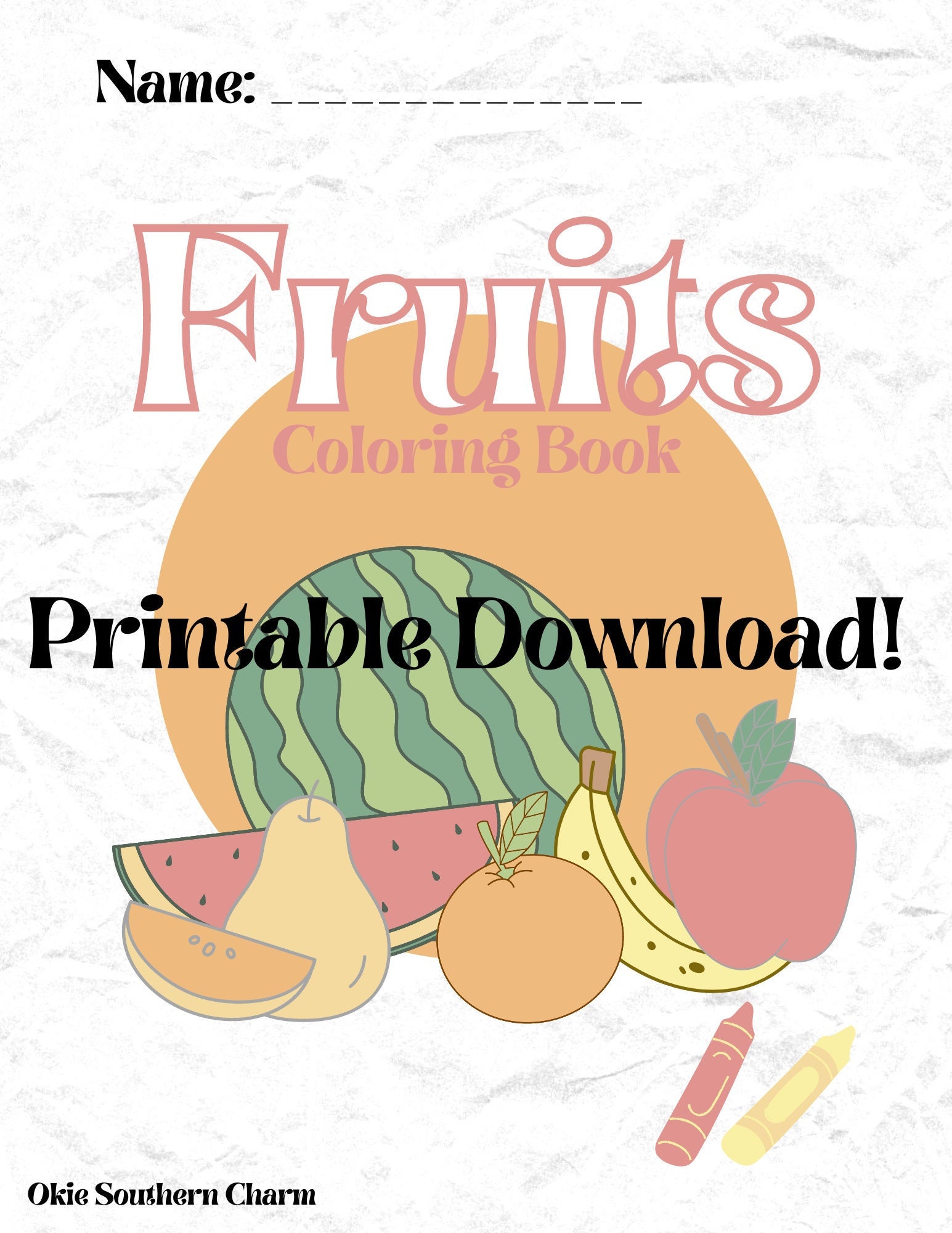 Fruits coloring book