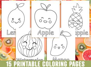 Fruit coloring pages fruit coloring book for kids boys girls teen