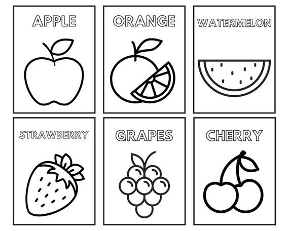 Fruit coloring pages printable coloring pages fruit simple printable coloring pages for kids toddlers preschoolers