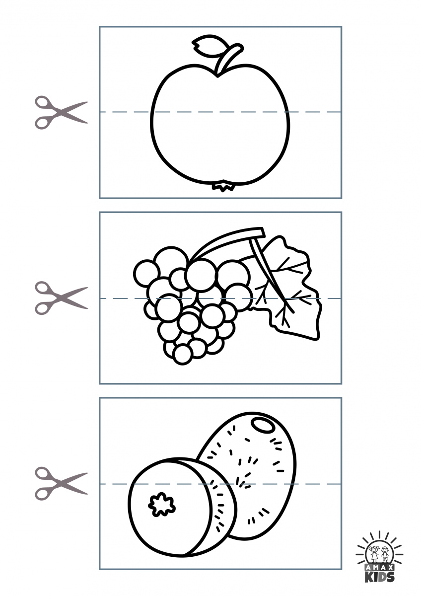 Printable fruits and vegetables puzzle for kids amax kids