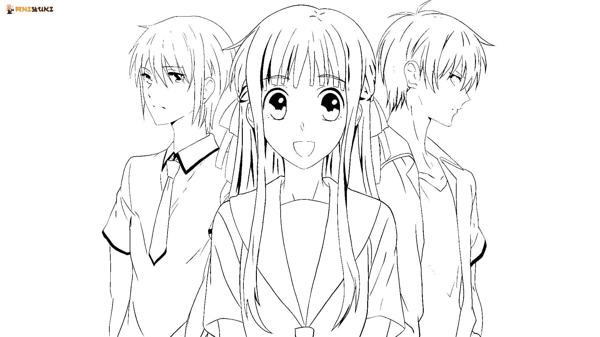 Fruits basket coloring pages