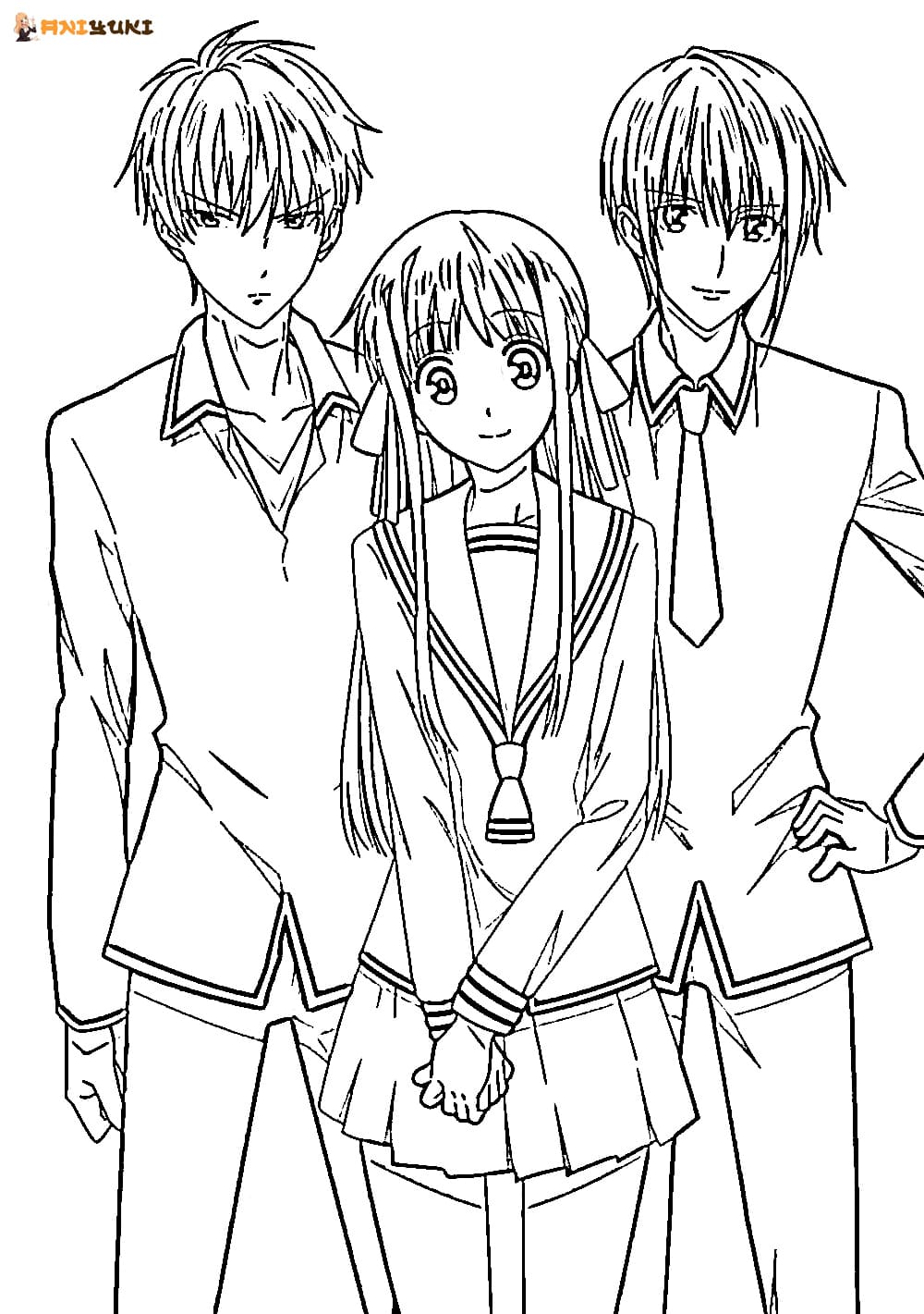 Fruits basket coloring pages