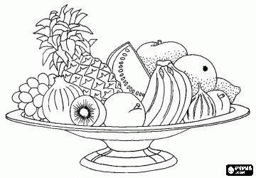 Colorbook fruit basket fruits coloring pages fruits coloring book fruits printable color fruit coloring pages coloring pages flower drawing