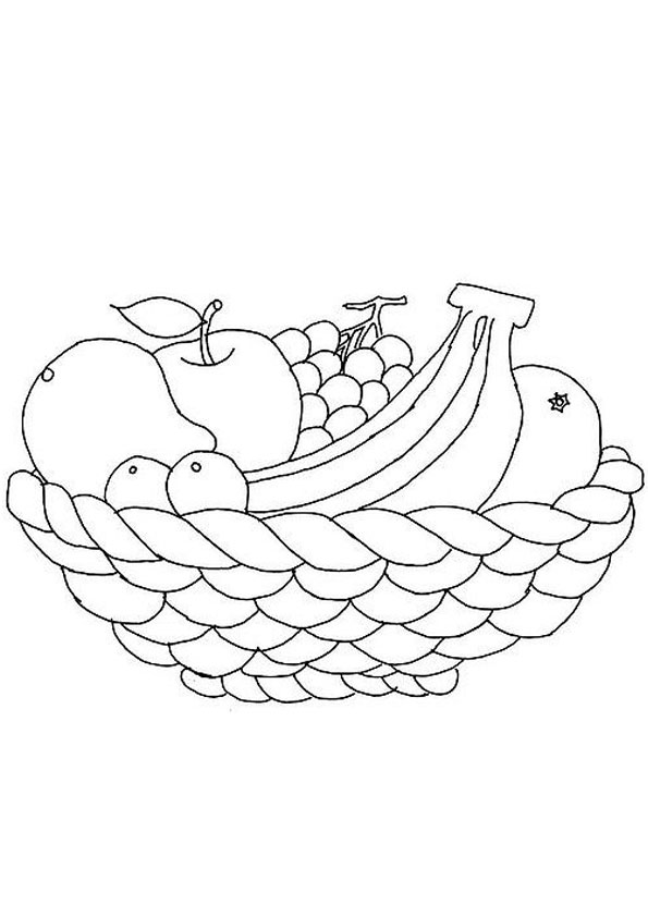 Coloring pages orange in basket coloring page