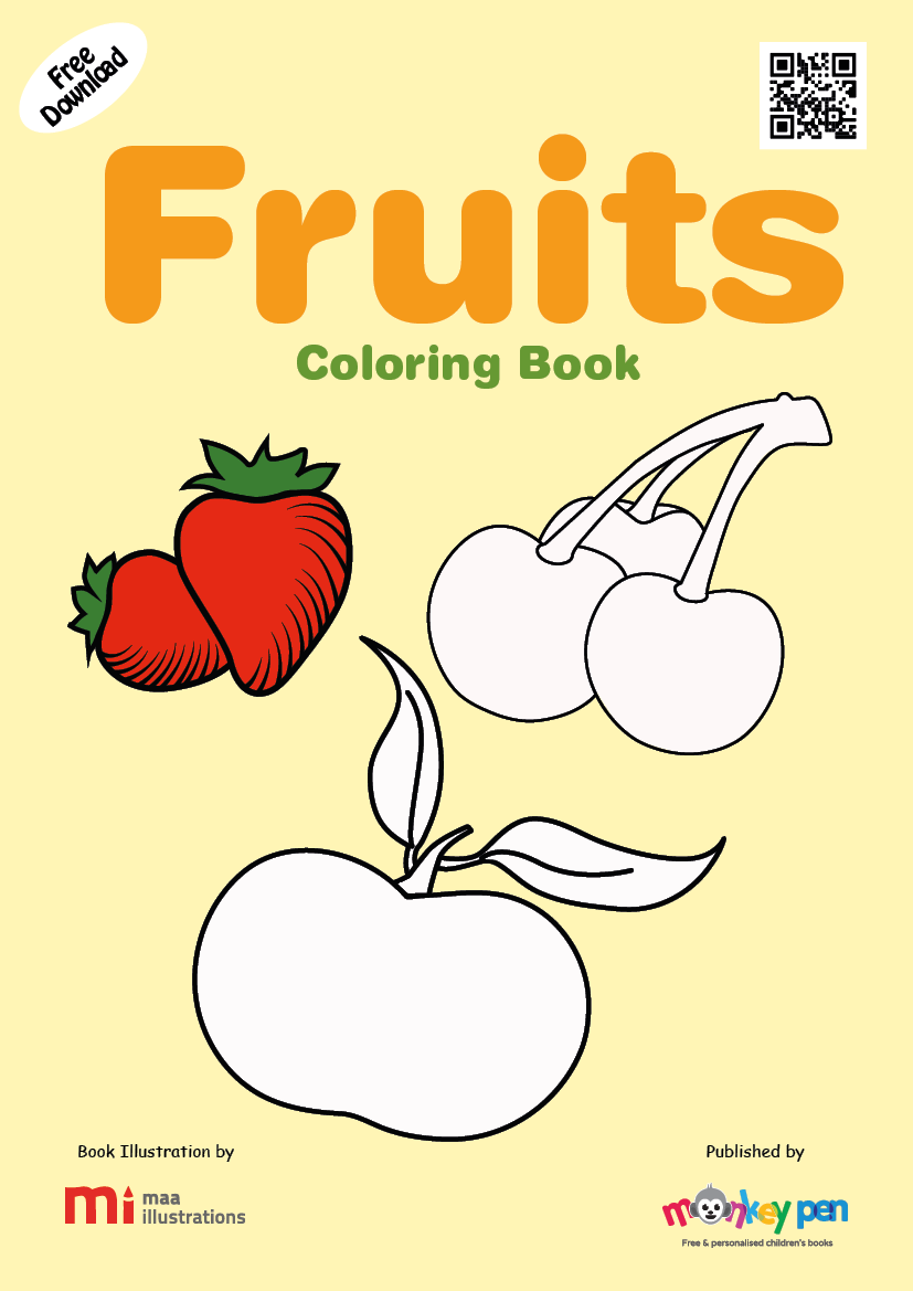 Fruits colouring book â monkey pen store