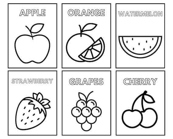 Fruit coloring pages printable coloring pages fruit simple printable coloring pages for kids toddlers preschoolers