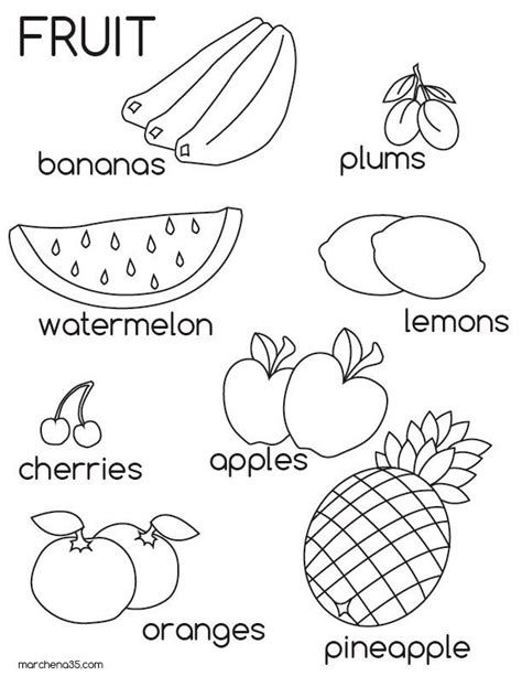 Resultado de imagem para atividade de frutas para por a coloring worksheets for kindergarten fruit coloring pages vegetable coloring pages