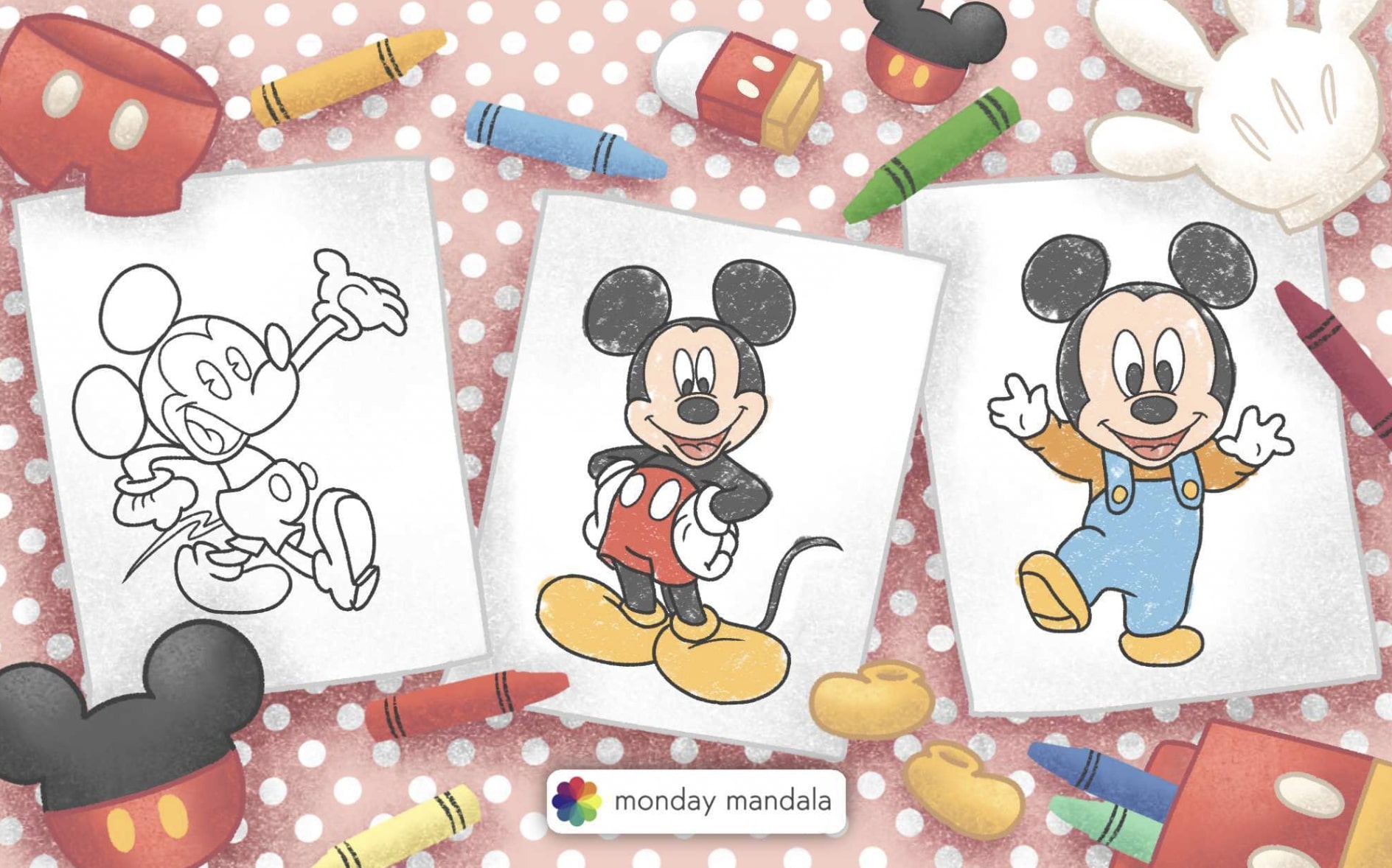 Mickey mouse coloring pages free pdf printables