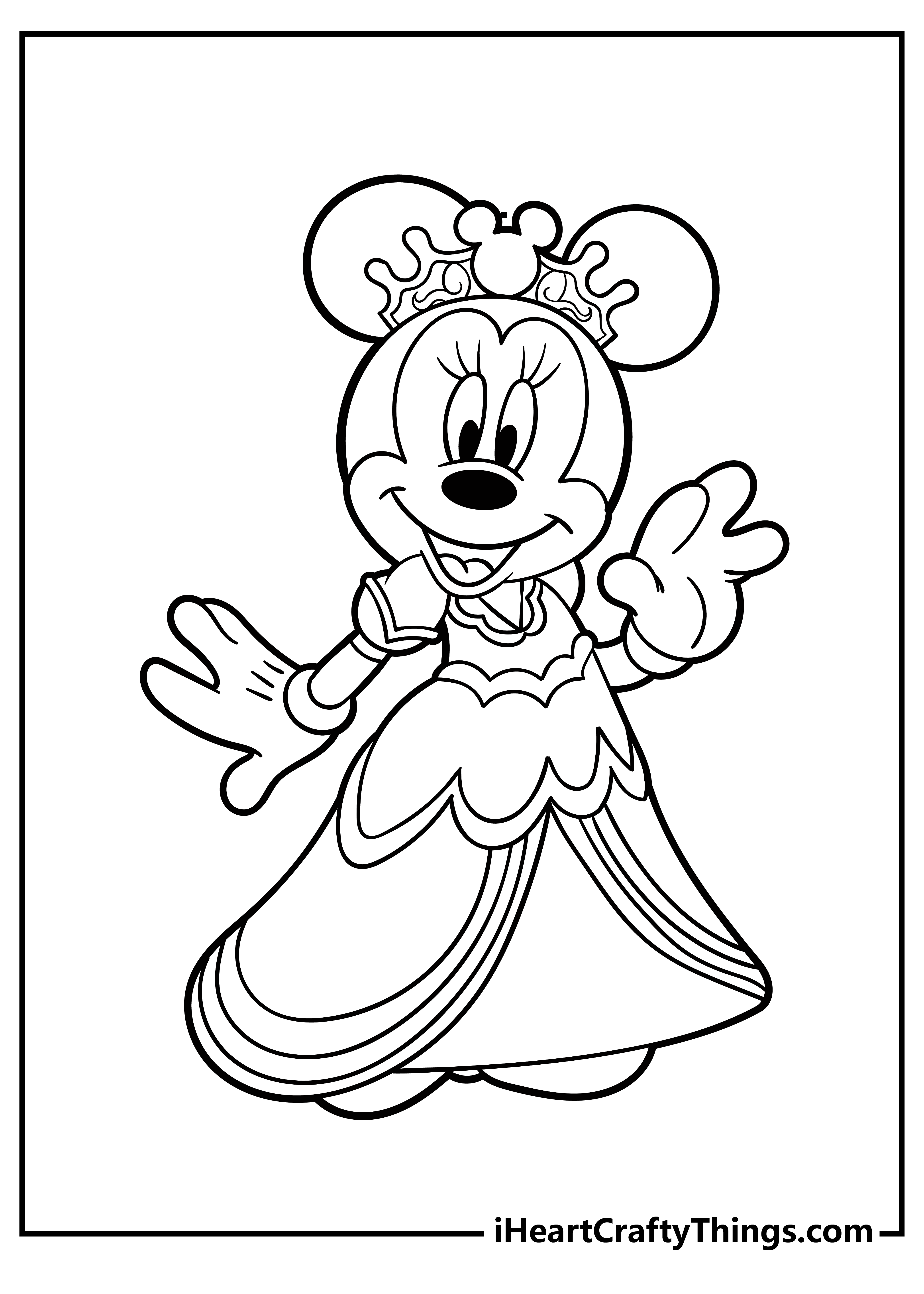 Minnie mouse coloring pages free printables