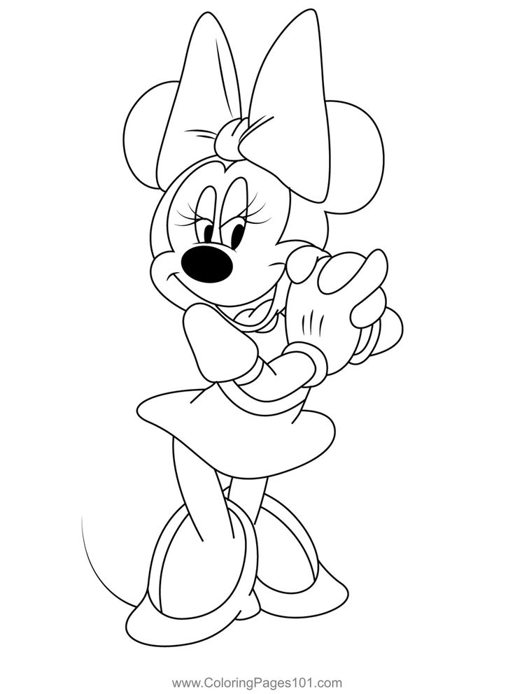 Look minnie mouse coloring page in minnie mouse coloring pages coloring pages minnie mouse