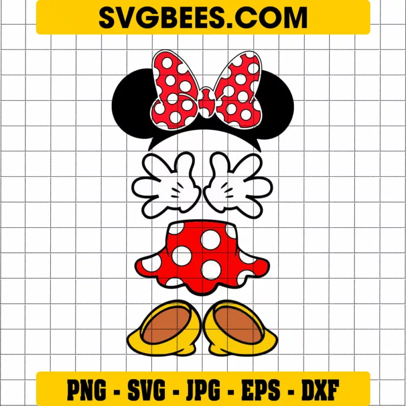 Full body drawing minnie mouse svg