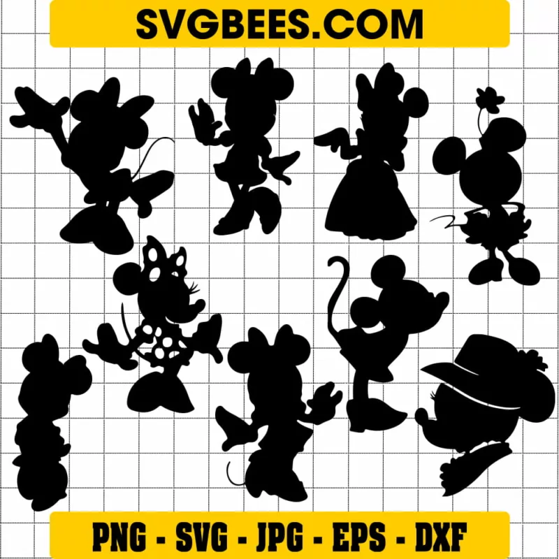 Disney minnie mouse silhouette svg