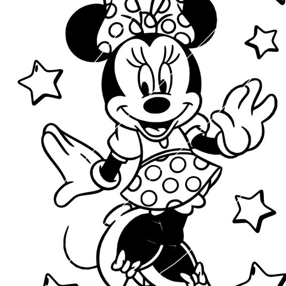 Star minnie mouse polkadot dress png svg cricut cut file silhouette cut file instant download