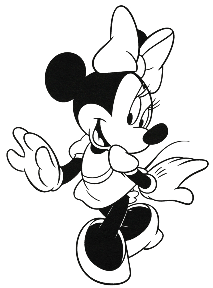 Free printable minnie mouse coloring pages for kids