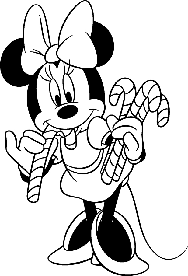 Mickey and minnie mouse christmas coloring pages team colors