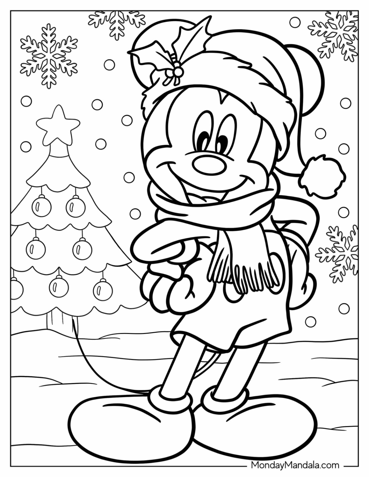 Disney christmas coloring pages free pdf printables