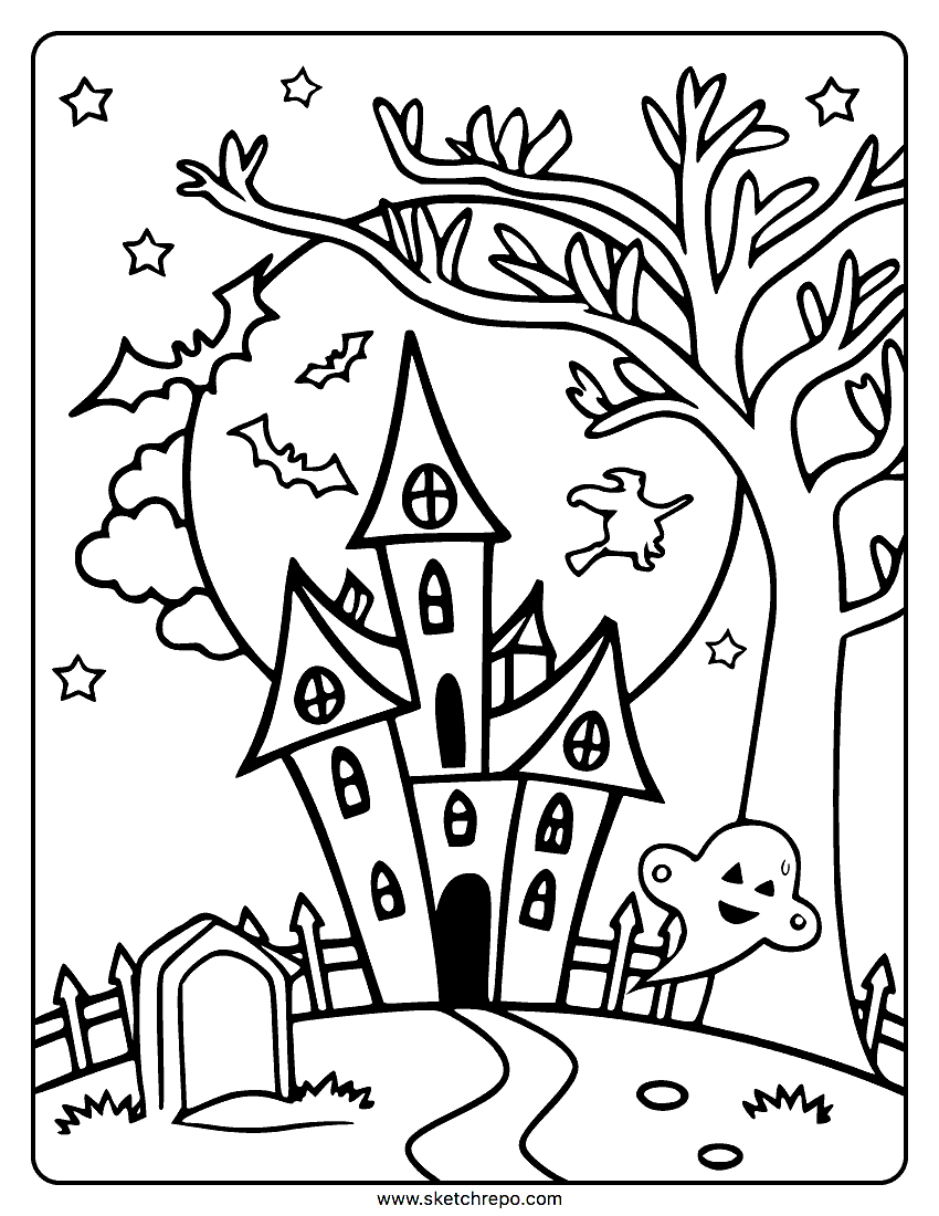 Halloween coloring pages â sketch repo