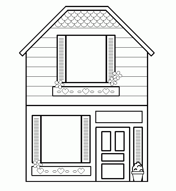 Full house coloring pages for kids fun time