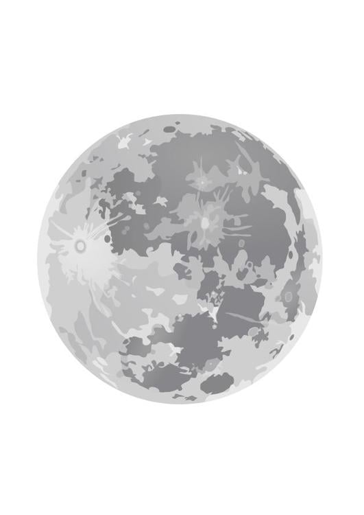 Coloring page full moon