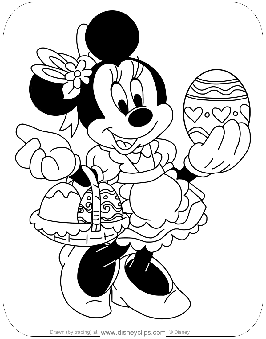 Printable disney easter coloring pages