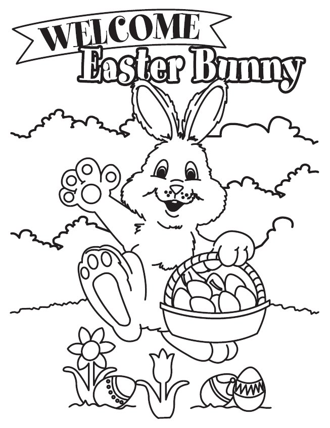 Free printable easter bunny coloring pages for kids