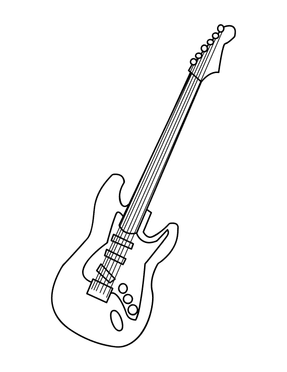 Guitar coloring pages