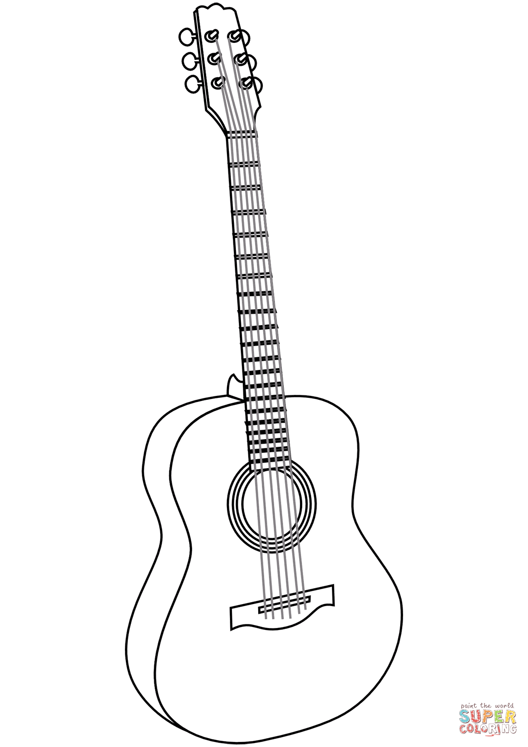 Guitar coloring page free printable coloring pages