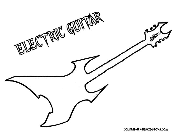 Gritty guitar coloring free electric guitar instrument coloring coloring pages colouring pages coloring pages for kids