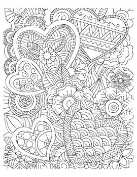Adult coloring sheets valentines day coloring sheets adult coloring pages hearts