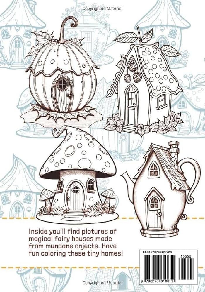 Lil fairy homes a fun coloring book full of tiny fantasy houses for kids kids clair essa books