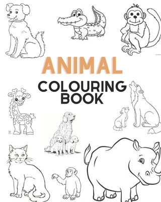 Animal colouring book for toddler funny animals easy coloring pages for preschool and kindergarten paperback copperfields books inc