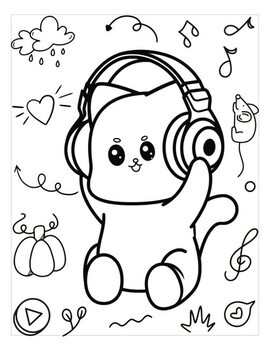 Funny cats coloring pages for kids cute cats clip pages art for girls