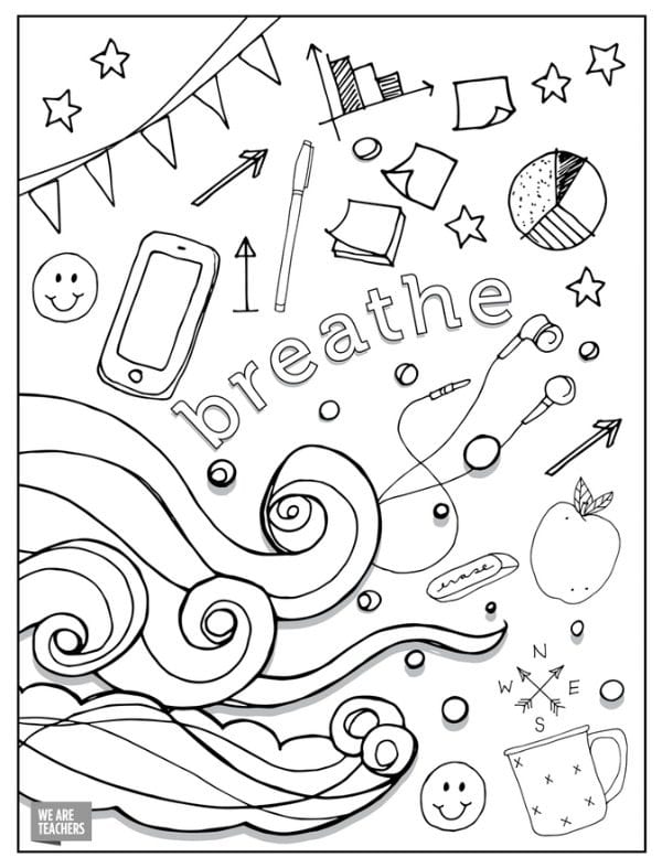 Free adult coloring pages for stressed out teachers