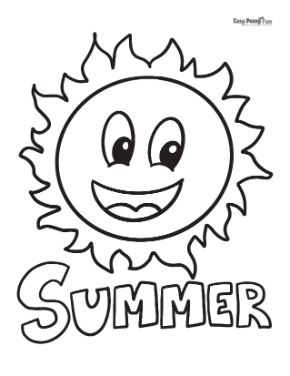 Printable summer coloring pages