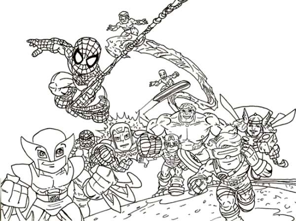 Chibi super hero squad coloring page super coloring pages coloring pages superhero halloween