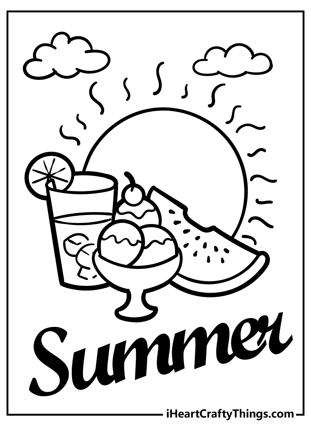 Summer coloring pages free printables