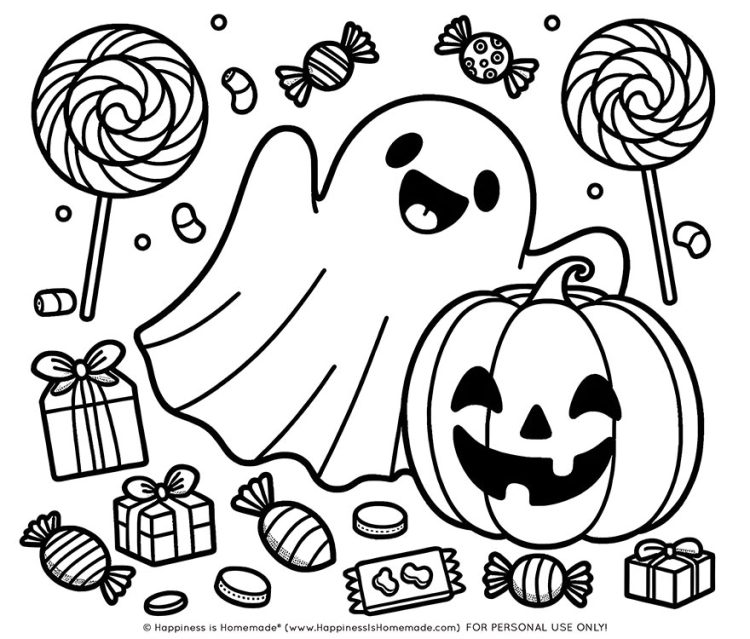 Free halloween coloring pages for adults kids