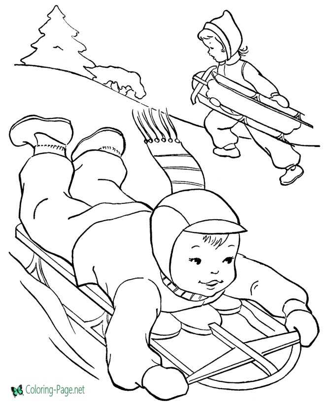 Winter coloring pages